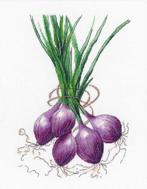 Siuvinėjimo komplektas kryželiu "Oven Onion" — pradedantiesiems - kaSiulai.lt