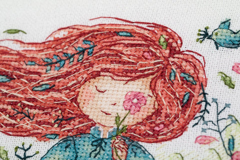 Siuvinėjimo komplektas kryželiu „Pietų vėjas“ su schema ir siūlais - kaSiulai.lt