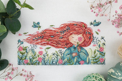 Siuvinėjimo komplektas kryželiu „Pietų vėjas“ su schema ir siūlais - kaSiulai.lt