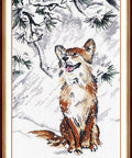 Siuvinėjimo komplektas kryželiu „Pirmasis sniegas“ — 27×39 cm, 16 ct, 15 spalvų - kaSiulai.lt