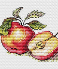 Siuvinėjimo komplektas kryželiu „Sultingi obuoliai“ (Aida 14, 10×14 cm) mėgėjams - kaSiulai.lt
