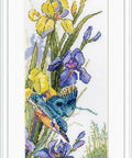 Siuvinėjimo komplektas kryželiu „Upinio tulžio skrydis“, Aida 16, DMC, 12×29 cm - kaSiulai.lt