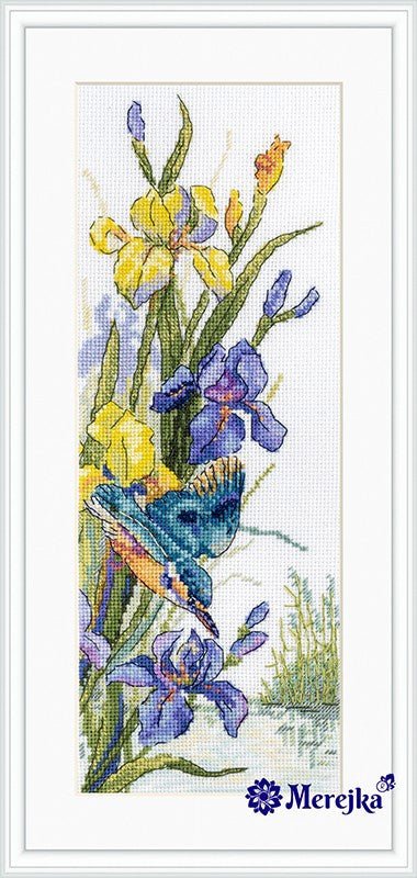 Siuvinėjimo komplektas kryželiu „Upinio tulžio skrydis“, Aida 16, DMC, 12×29 cm - kaSiulai.lt
