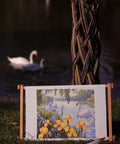 Siuvinėjimo komplektas kryželiu „Užkerėtas tvenkinys“ 28×34 cm - kaSiulai.lt