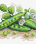 Siuvinėjimo komplektas kryželiu „Žalieji žirniai“, Aida 14, 9×11 cm - kaSiulai.lt