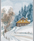 Siuvinėjimo komplektas kryželiu „Žiemos tyla“ — Zweigart 16, 20 spalvų, 20×26 cm - kaSiulai.lt