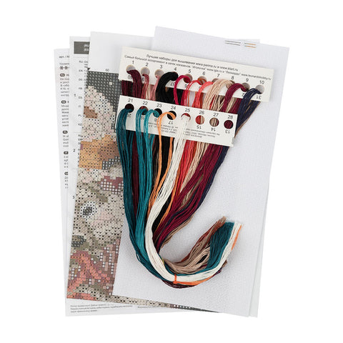 Siuvinėjimo komplektas kryželiu „Žiemos žūklė“ — puiki dovana - kaSiulai.lt