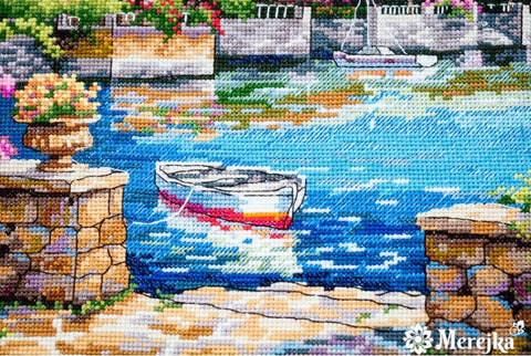 Siuvinėjimo komplektas „Lago di Como“ — Aida 16, DMC, 41 x 30 cm - kaSiulai.lt