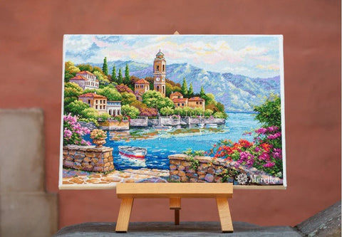 Siuvinėjimo komplektas „Lago di Como“ — Aida 16, DMC, 41 x 30 cm - kaSiulai.lt