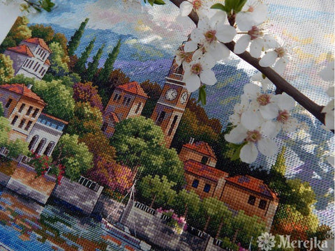 Siuvinėjimo komplektas „Lago di Como“ — Aida 16, DMC, 41 x 30 cm - kaSiulai.lt