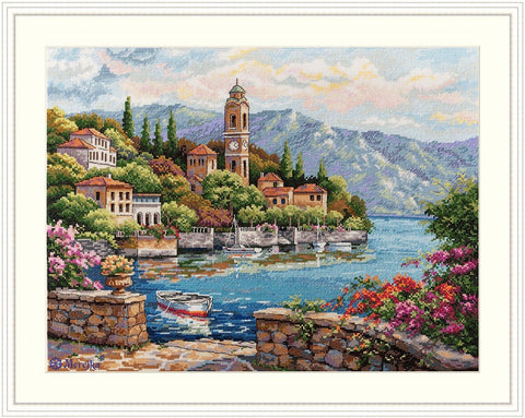 Siuvinėjimo komplektas „Lago di Como“ — Aida 16, DMC, 41 x 30 cm - kaSiulai.lt