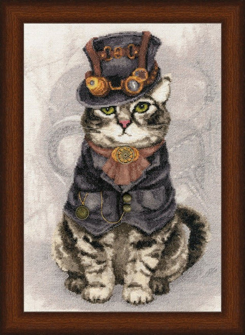 Siuvinėjimo komplektas „Laiko meistras“, Aida 16, Madeira, 38×25,7 cm - kaSiulai.lt
