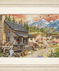 Siuvinėjimo komplektas „Log Cabin General Store“, 47×34 cm - kaSiulai.lt