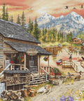 Siuvinėjimo komplektas „Log Cabin General Store“, 47×34 cm - kaSiulai.lt