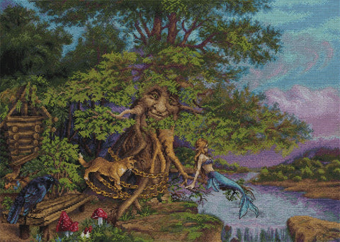 Siuvinėjimo komplektas „Lukomorye“ — detali pasakų panorama - kaSiulai.lt