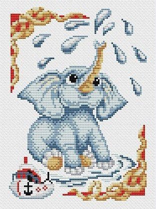 Siuvinėjimo komplektas „Mažas drambliukas“ — jauki dovana vaikui - kaSiulai.lt