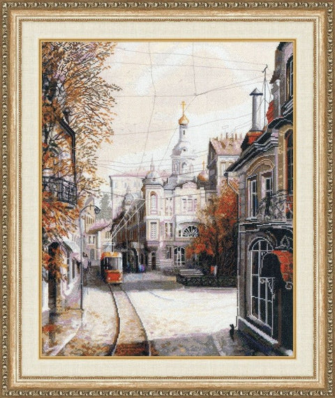 Siuvinėjimo komplektas „Norų tramvajus“ — Aida 16, Madeira, 45×36,7 cm - kaSiulai.lt