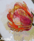Siuvinėjimo komplektas „Papūginė tulpė“, 21×21 cm - kaSiulai.lt