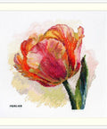 Siuvinėjimo komplektas „Papūginė tulpė“, 21×21 cm - kaSiulai.lt