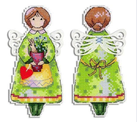 Siuvinėjimo komplektas „Pavasario angelas“ su schema ir siūlais - kaSiulai.lt