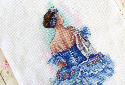 Siuvinėjimo komplektas „Prima balerina“ – elegantiškas balerinos motyvas - kaSiulai.lt