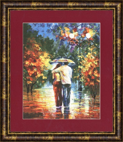 Siuvinėjimo komplektas „Romantic Walk“ — Golden Fleece, 38,5 × 30,7 cm - kaSiulai.lt