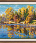 Siuvinėjimo komplektas „Ruduo“ (Aida 18) — 36 spalvų, 34×25 cm - kaSiulai.lt