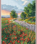 Siuvinėjimo komplektas "Rytas kelyje" — Zweigart Aida 16 ct, 33×47 cm, 34 spalvos - kaSiulai.lt