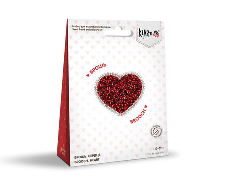 Siuvinėjimo komplektas — sagė „Širdis“ pradedantiesiems - kaSiulai.lt