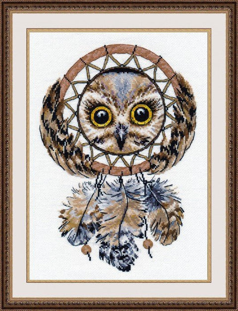Siuvinėjimo komplektas „Sapnų gaudyklė“ 19×28 cm — Aida 16, 17 spalvų - kaSiulai.lt