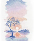 Siuvinėjimo komplektas „Saulėlydis“ (siuvinėjimas kryželiu) — DMC, Zweigart, 15×26 cm - kaSiulai.lt