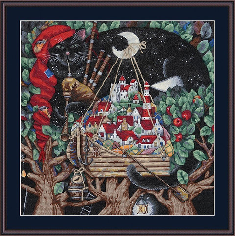 Siuvinėjimo komplektas Senoji melodija — Aida 16 kapučino, DMC, 38×38 cm - kaSiulai.lt