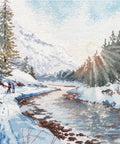 Siuvinėjimo komplektas „Šerkšnotas gaivumas“, 24×24 cm, 16 ct Zweigart, 27 spalvų - kaSiulai.lt