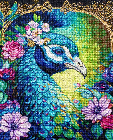 Siuvinėjimo komplektas skaičiuotam kryželiui „Proud Cerulean“, 25×32 cm - kaSiulai.lt