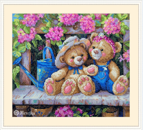 Siuvinėjimo komplektas „Sodo bičiuliai“, 21 × 24,5 cm - kaSiulai.lt