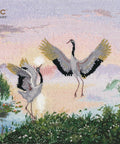 Siuvinėjimo komplektas „Šokančios gervės“ 27×24 cm (16 ct Zweigart, DMC) - kaSiulai.lt
