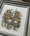 Siuvinėjimo komplektas "Sportbačiai" — Aida 14 ct, 19×22 cm, 26 spalvų - kaSiulai.lt
