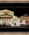 Siuvinėjimo komplektas „Teatrinė magija“ kryželiu, Aida 14 (juoda), 27,4×49 cm - kaSiulai.lt