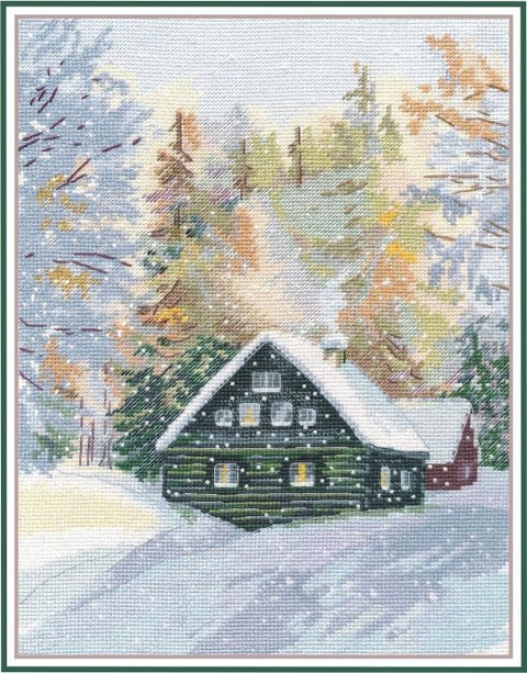 Siuvinėjimo komplektas „Užburtas miškas“ — Zweigart Aida 16 ct, 20×26 cm, 21 spalva - kaSiulai.lt