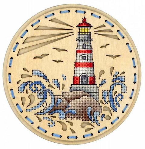 Siuvinėjimo komplektas „Vandenyno alsavimas“ ant perforuoto medžio, 16 spalvų, 18×18 cm - kaSiulai.lt