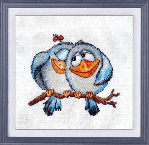 Siuvinėjimo komplektas „Varnos“ (14×13 cm) — Aida N16, PNK Kirov siūlai - kaSiulai.lt