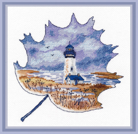 Siuvinėjimo komplektas „Yaquina Head“ – švyturys, 16 ct, 18×16 cm - kaSiulai.lt