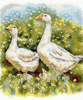 Siuvinėjimo komplektas „Žąsys pasivaikščiojime“, 22×20 cm - kaSiulai.lt