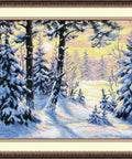 Siuvinėjimo komplektas "Žiemos miškas" — Aida 40×27 cm, 20 spalvų, puiki dovana - kaSiulai.lt