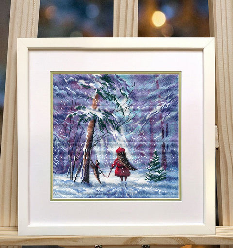 Siuvinėjimo komplektas „Žiemos pasaka“, 18×18 cm - kaSiulai.lt