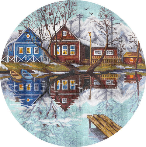 Siuvinėjimo kryželiu komplektas „Ankstyvas pavasaris“ - kaSiulai.lt