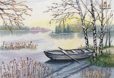 Siuvinėjimo kryželiu komplektas „Aušra“, 40×27 cm, DMC, 16 ct - kaSiulai.lt