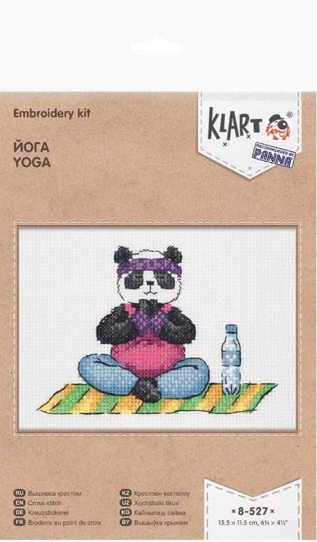 Siuvinėjimo kryželiu komplektas „Joga“ – raminantis motyvas pradedantiesiems - kaSiulai.lt