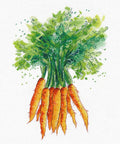 Siuvinėjimo kryželiu komplektas „Morka“, 20×29 cm, Zweigart 16 ct, 23 spalvų - kaSiulai.lt