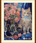 Siuvinėjimo kryželiu komplektas "Rosie", 22,5×30 cm — elegantiškas motyvas - kaSiulai.lt